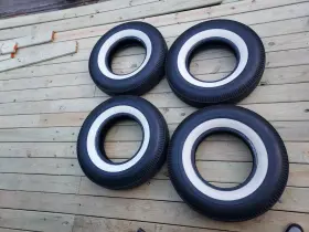 629703 Bf Goodrich 4 Used Silvertown 8.20-15 White Wall Ply Tire 629703 Bf Goodrich 4 Used Silvertown 8.20-15 White Wall Ply Tire