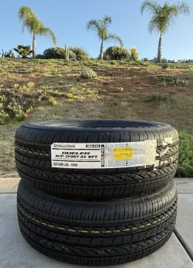 004743 Bridgestone Two New 225/60r18 Dueler Hp Sport As Rft All Season Run Flat Tires