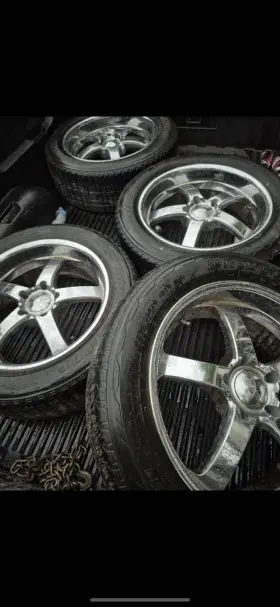 Aa08 Bridgestone Duel H/l Tires 20 Inch Boss Rims The Have About 3/4 Of Tread Left On Them