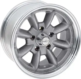Ta9157140 Classic Industries 15 Inch X 7 Superlite Wheel Aluminum -5 4.5 Bp-silver And Clear Powdercoat