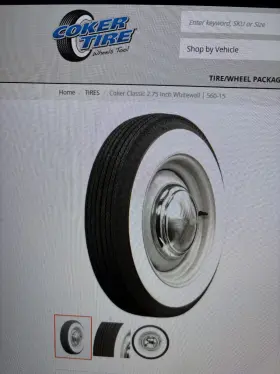 Sku-55700 Coker Classic Tire 2.75 Inch Whitewall 5.60 X 15