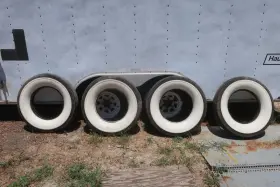 P708 Coker Tire 17 Inch Double Wide White Wall Tires. 7.00-17 4 Ply Bias.set/4 Dallas Tx
