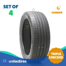 2554522 Continental 255/45/22 255 45 22 Set Of 4 Used 255/45r22 Contisportcontact 5 Contisilent 107y -