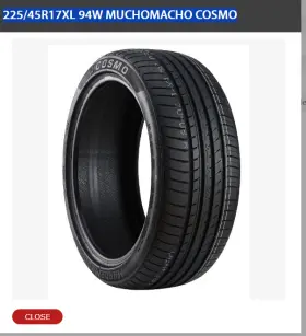 I0068921 Cosmo Muchomacho 225/45r17 Tire