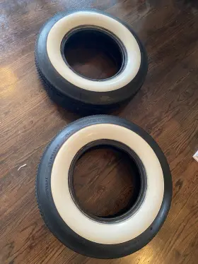L78-15 Cushion Ride Vintage 3.5 Inch Whitewall Tires - Bias Ply