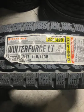 246-420 Firestone 1 New Lt 225 75 17 Lre 10 Winterforce Older Production Snow Tire