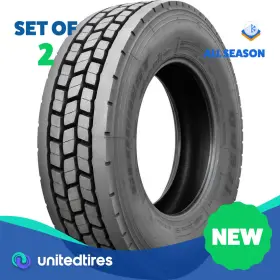 75r22.5 Geoquest Qd571 Set Of 2 New 295/75r22.5 144l