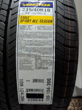 34wr8sas Goodyear One 1 X New 235/40r-18 Eagle Sport All-season Sl 34wr8sas Goodyear One 1 X New 235/40r-18 Eagle Sport All-season Sl