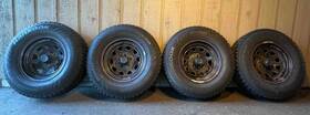 Hankook 1007002 Winter Ipike Studded Snow Tires Mounted 15-inch Wheel Diameter