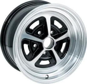 A95508570 Legendary Wheels Magnum 500 15x8 5x4.75 4.75 Backspace Gloss Black 1955-81