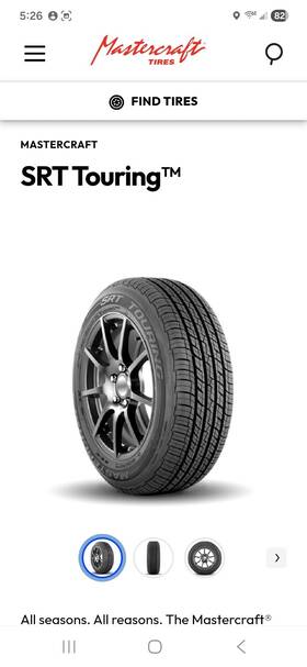 Mastercraft 0223160 Srt Touring All Season Full Set Of 4 Tires 165/65r15