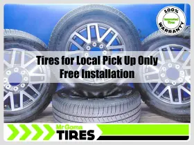15627 Michelin Set 4 275/65/20 126/123r Used Tires Rims Ford F250 20x8 8x170 Et 40