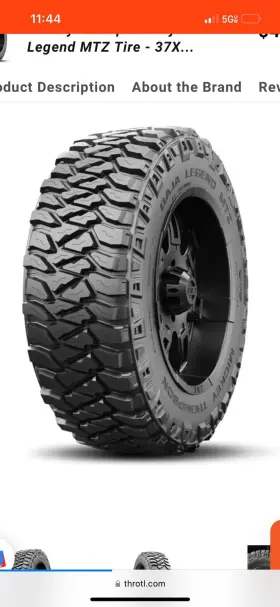 37x13.50r18lt Mickey Thompson 331149005 Baja Legend Mtz Tire