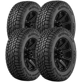 Nokian T432837 Qty 4 Lt285/75r18 Outpost Nat 129/126s Lre Black Wall Tires