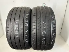 1435227 Pirelli 2 Tires 285 40 20 Cinturato P7 Blue Elect 7.00-8.50/32 Tread Left