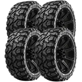 37x13.50r20lt Radar Racsth0089 Qty 4 Renegade X 127q Lre Black Wall Tires