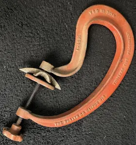 1639-1 Shaler Co. Waupun Wis. Tubeless Tire Vulcanizer Patch Indust Clamp 3.5in Vtg 30s