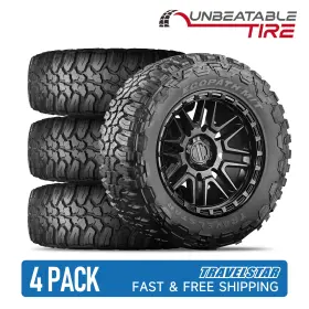 12.50r24lt Travelstar Ll-mt015 4 Tires Ecopath Mt 35 114q 10pr Mud Terrain Light Truck