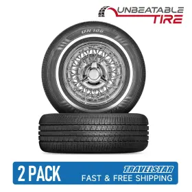 Ll-pcr008 Travelstar Set Of 2 Un106 235/75r15 105s 18mm White Wall Passenger Car Tires