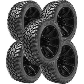 Venom Power Tvpmt12 Qty 5 Lt305/60r18 Terra Hunter M/t 121/118q Lre Black Wall Tires