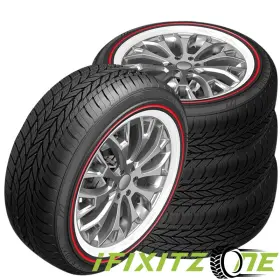0.3106.301 Vogue Tyres 4 Custom Built Red Stripe White Sidewall 245/45r19 102v 60k Mile Warranty