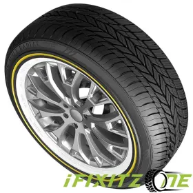 0.3206.595 Vogue Tyres 1 Custom Built Gold Stripe White Sidewall 265/35r22 102v 60k Mile Warranty