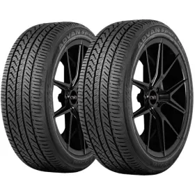 110140622 Yokohama Qty 2 235/55r17 Advan Sport A/s 99w Sl Black Wall Tires