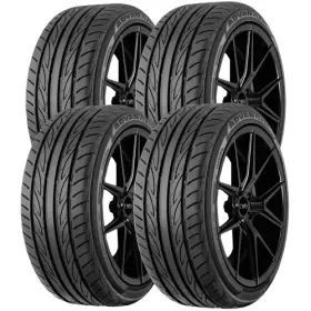 110170155 Yokohama Qty 4 225/35r18 Advan Fleva V701 87w Xl Black Wall Tires