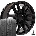 20" Black 5914 Rims 275/55-20 Goodyear Tires & Tpms Fits Silverado Sierra AT4 New. Price: $2030.00.