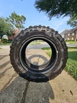 Mickey Thompson Baja MTZP3 305/55R20 Tire - Plugged 7/32 Seconds Tread Used. Price: $100.00.