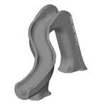Inground Pool Water Slide Deck-mounted Left Curve Model: Gppsrt-grey-l New. Price: $4599.00.