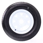 15" White Spoke Trailer Wheel/rim + ST205/75R15 Hi-run Supercargo Tire New. Price: $107.34.
