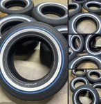 175/70R14 - Travelstar Custom Tires With 3/4 Whitewall And 1/4 Color Stripe New. Price: $625.00.