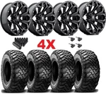 Fuel Assault Gloss Black Wheels 35 12.50 20 Tires Mud Terrain Mt Package Set New. Price: $2695.00.