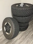315/70R17 Bfgoodrich Baja Champions All Terrain Tire And Stock 2020 Rubicon Rims Used. Price: $950.00.