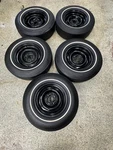 Oem 5 1967 Mustang 14 Firestone Wide Oval Tires W/ Original Fomoco Wheels Used. Price: $999.00.