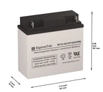Sigmastek Battery Replacement For Toyo 6FM18 12V Ah New. Price: $38.99.