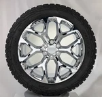 22" Chrome Snowflake Wheels 275/50R22 Rugged Terrain Tires Gmc Sierra Yukon New. Price: $2499.00.