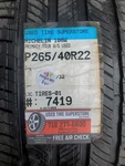 Used 265/40R22 Michelin Primacy Tour A/s Goe Acoustic - 106W 8.5/32. Price: $285.00.