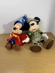 Vtg Disney World Lot Of 2 Mickey Mouse 9" Plush Dolls Used. Price: $23.00.