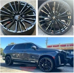 22'' Gloss Black Escalade Wheels Michelin Tires Fit Silverado Yukon Tahoe Sierra New. Price: $2199.00.
