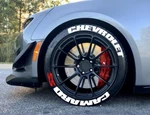 1.00" Lettering Fit Chevrolet Camaro Ss Stickers 16"-22" 4 X Tires White New. Price: $75.19.