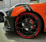 Lettering Chevrolet Camaro Ss Sticker Set For 4 Tires Decal -1.25'' Red New. Price: $75.99.