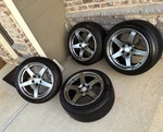 Ssr GTV01 5X114 18X9.5 +22. Tires 245/35/18 R18 Used. Price: $1600.00.