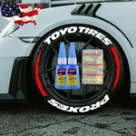Toyo Tires Proxes Letters Sticker 1.20'' With 8 Pcs Red Stripes Glue Us New. Price: $38.95.