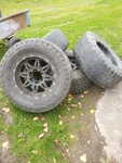 Beadlock Rims / Grabber X3 Tires 33 12.50 17 Lt Used. Price: $300.00.