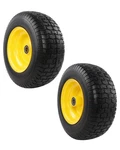 2X 16X6.50-8 Front Flat Free Tire Wheel Set W/ Bearings For Garden Tractor Mower New. Price: $123.49.
