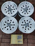 American Racing Outlaw Ii 14"X6" Aluminum Alloy Mag Wheels 5 3/4 Bolt Patt. Used. Price: $400.00.