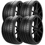 (qty 4) 245/40ZR17 Lionhart Lh-five 95W Xl Black Wall Tires New. Price: $388.96.