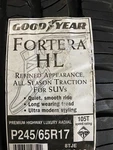 Goodyear Fortera Hl P245/65R17 105T Tire All Season Traction 245-65R-17 New. Price: $110.00.